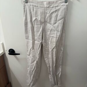 Aritzia Linen Striped Pants